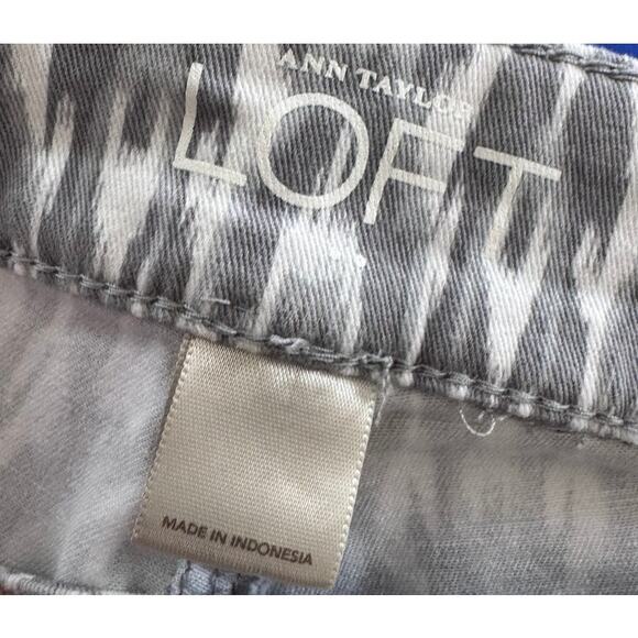 Ann Taylor LOFT Womens Gray Print Pattern 6P Modern Ankle Pants - Picture 3 of 8